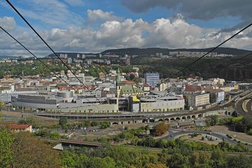 Ústí nad Labem from the Větruše viewpoint