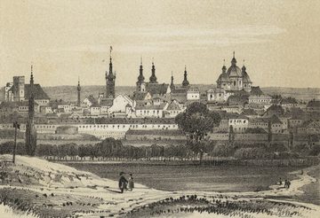Olomouc, rytina podle kresby z roku 1845
