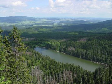 Plešné Lake seen from the Stifter Monument, 2005