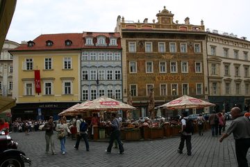 The Rott House on Malé náměstí with paintings after Mikoláš Aleš, 2008