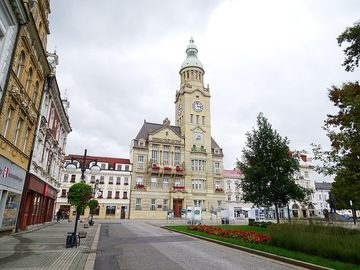 Prostějov., náměstí T. G. Masaryka s novou radnicí, 2022