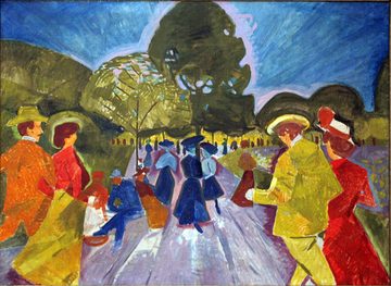 Bohumil Kubišta: Promenade in Riegrovy sady, 1908