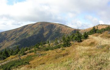 Kotelní jámy cirques in the Giant Mountains, seen from Zlaté návrší
