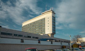Czech Television's main building at Kavčí hory