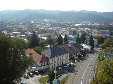 Vsetínský zámek, pohled ze zámecké věže, 2009