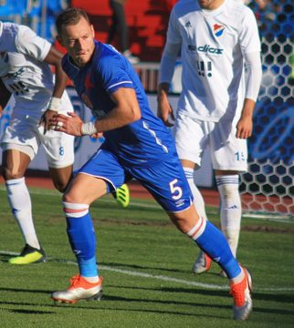 Vladimír Coufal při prvoligovém zápase FC Baník Ostrava - SK Slavia (2:1) odehraném 30. 9. 2018